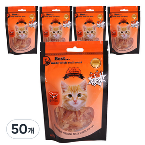 캣몽 고양이용 간식, 닭고기맛, 40g, 50개