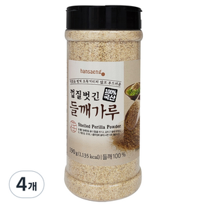한생 껍질벗긴 들깨가루, 190g, 4개