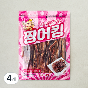 해맑은푸드 찡어킹 오징어 슬라이스, 4개, 160g