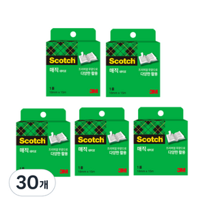 쓰리엠 스카치 매직테이프 810R 리필 18mm x 15m, 30개