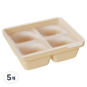 모윰 프리미엄 실리콘 이유식 큐브 4구, 360ml, 머스타드, 5개