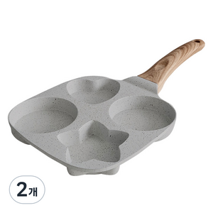 나리히라 인덕션 IH 믹스에그팬 아이보리, 19cm, 2개