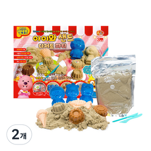 비앤씨 뽀로로 아이와 샌드 디저트 파티 모래놀이, 혼합 색상, 1kg, 2개