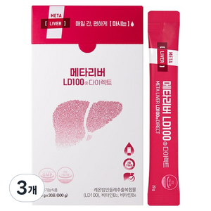 리얼그램 메타리버 LD100 30포 짜먹는 간건강 영양제 30p, 30회분, 3개