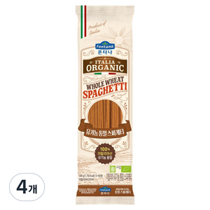 폰타나 이탈리아 유기농 통밀 스파게티, 500g, 4개