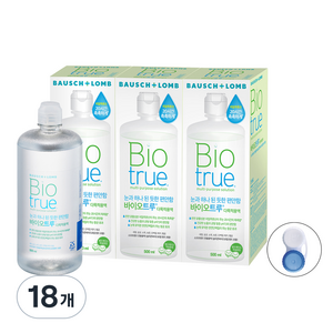 바이오트루 렌즈 세정액, 500ml, 18개