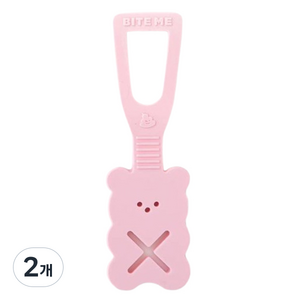 바잇미 강아지 젤리곰 웁스클립 배변봉투 홀더, 핑크, 1개입, 2개