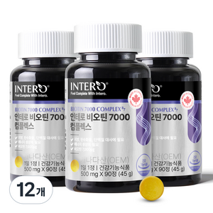 인테로 비오틴 7000 컴플렉스 45g, 12개, 90정