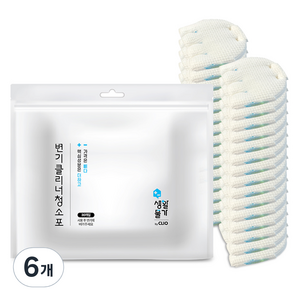 크리오 생활물가 변기클리너 청소포 티슈형 30매, 150g, 6개