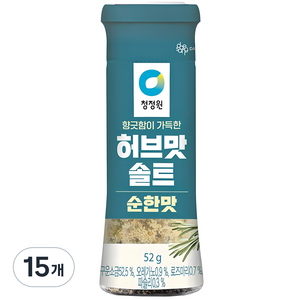 청정원 허브맛솔트 순한맛, 52g, 15개