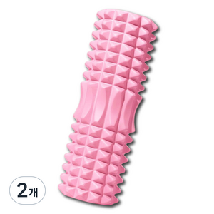 던핏 돌기 지압 마사지 폼롤러, 핑크, 2개