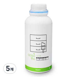 노루페인트 젯소, 화이트, 1L, 5개