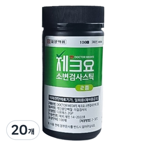 일양약품 체크요 단백뇨 소변검사 스틱 키트 2종, 100매, 20개
