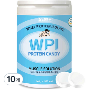 닥터스원 WPI 프로틴캔디 분리유청단백 츄어블정, 10개, 140g