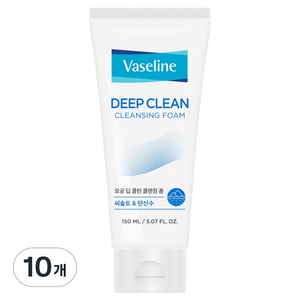 애경바세린 딥클린 클렌징 폼, 10개, 150ml