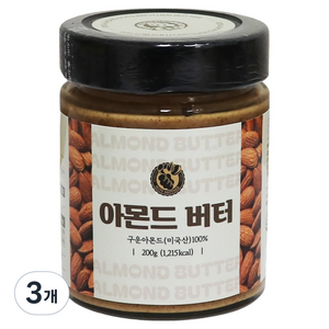 너츠브라더 아몬드 버터 오리지널, 3개, 200g