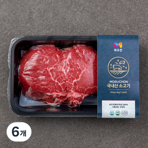 목우촌 국내산 소고기 안심 (냉장), 300g, 6개