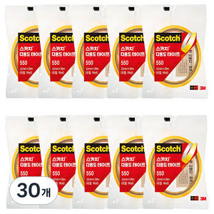 스카치 다용도 테이프 550 리필 12mm x 20m, 투명, 30개