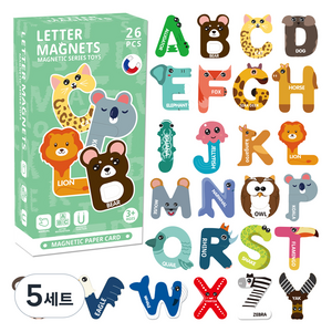 오즈토이 리프 동물알파벳 자석퍼즐세트 P-01, 5세트, 26피스
