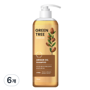 그린트리 아르간오일 애견샴푸, 750ml, 1개입, 6개