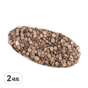 유니아트 나무만들기 덕용 천연나무조각 3번, 혼합색상, 2세트