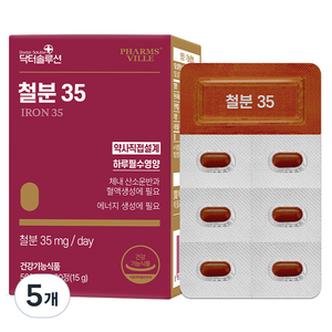 닥터솔루션 철분35 15g, 30정, 5개