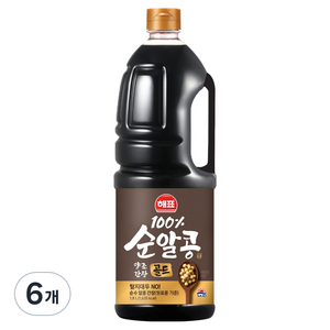 해표 순알콩 양조간장 골드, 6개, 1.8L