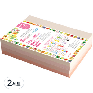 종이문화 스타일리쉬 색지 혼합 214 SN-Pink Tone 205g 세트, 320개