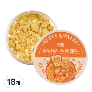 농심태경 리얼 소보로 스프레드, 130g, 18개