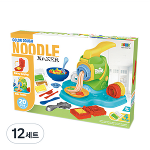 보와 국수 만들기 도우 점토놀이 플레이, 혼합색상, 1kg, 12세트