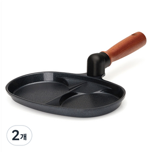 비자트 인덕션 2구 에그팬 IH, 24.7cm, 2개
