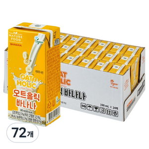 오트홀릭 바나나, 72개, 190ml