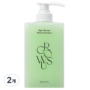 그로우어스 알게 테라피 미네랄 샴푸, 500ml, 2개