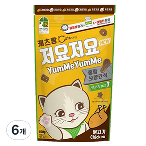 캐츠랑 고양이 저요저요 보양간식, 닭고기, 150g, 6개