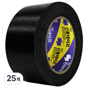 신흥테이프 국산 대용량 라바 청면테이프 48mm x 25M 검정, 25개