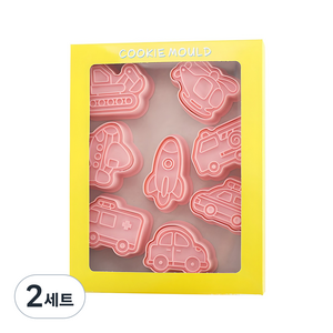 자동차 비행기탈것 푸쉬커터 8종 세트, 2세트