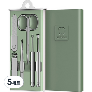 리마 가정용 손톱깎이 귀이개 6종 세트, 그린, 5세트