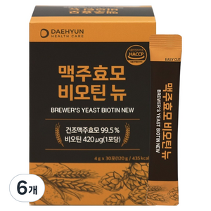 대현헬스케어 맥주효모 비오틴 뉴 30p, 120g, 6개