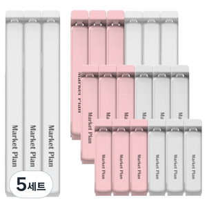 마켓플랜 밀봉 집게 7종 x 3p 세트, 혼합색상, 5세트
