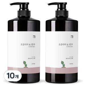 살림백서 오푼티아 앤 밤부 헤어트리트먼트 화이트머스크향, 1L, 10개