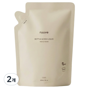 러베 젖병 주방세제 리필, 2개, 450ml