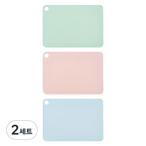 글라스락 베이비 TPU 도마 3P 세트 파스텔, 칼집에 강한 TPU 도마 파스텔 파우더민트 + 파우더핑크 + 파우더블루 세트, 2세트, 파우더민트 + 파우더핑크 + 파우더블루