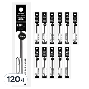 모나미 프러스펜 S 리필펜 0.4mm, 블랙, 120개