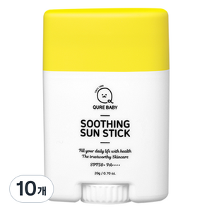 큐어베이비 수딩 선스틱 SPF50+ PA++++, 10개, 20g