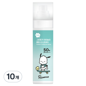 그린핑거 산리오 포차코 에디션 야외놀이 쿨링 선스프레이 SPF50+ PA++++, 10개, 95ml