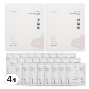 디어커스 아무틈 제습제 본품 12p, 540g, 4개