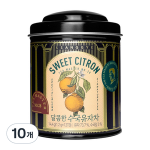 쌍계명차 티 마스터 캔 달콤한 수국유자차, 1.2g, 12개입, 10개, 1.2g