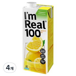 아임리얼 100 레몬, 4개, 730ml