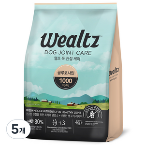 웰츠 강아지 기능성 사료, 뼈/관절강화, 2.1kg, 5개