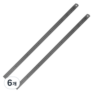 블루마토 60cm 스틸자 I-15, 혼합 색상, 6개